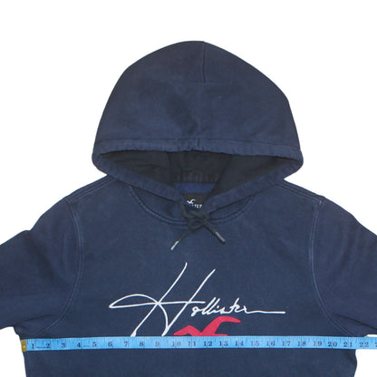 Mens UK Size M Hollister Blue Pullover Hoodie