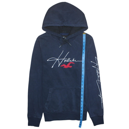 Mens UK Size M Hollister Blue Pullover Hoodie