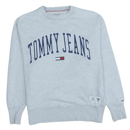 Mens UK Size S Tommy Jeans Grey Pullover Sweatshirt