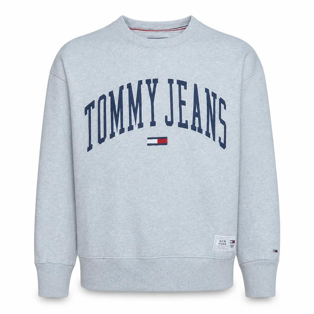 Mens UK Size S Tommy Jeans Grey Pullover Sweatshirt