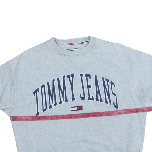 Mens UK Size S Tommy Jeans Grey Pullover Sweatshirt
