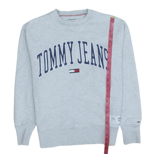 Mens UK Size S Tommy Jeans Grey Pullover Sweatshirt