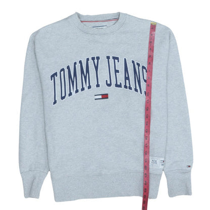 Mens UK Size S Tommy Jeans Grey Pullover Sweatshirt