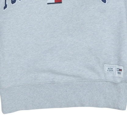 Mens UK Size S Tommy Jeans Grey Pullover Sweatshirt