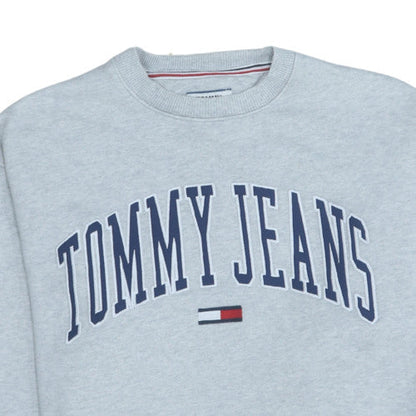 Mens UK Size S Tommy Jeans Grey Pullover Sweatshirt