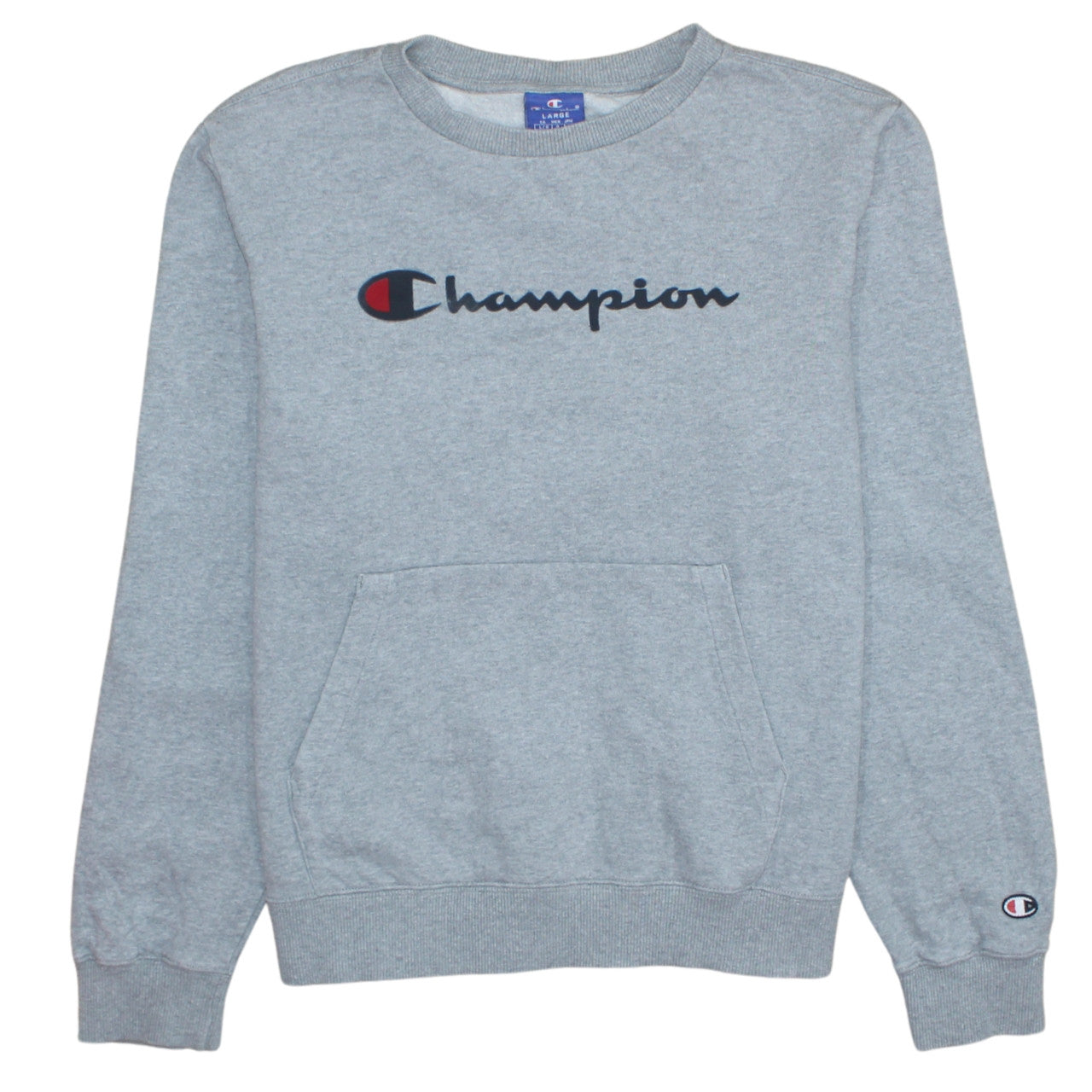 Mens UK Size L Champion Grey Pullover Sweatshirt