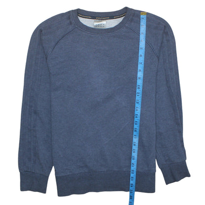 Mens UK Size M adidas Blue Pullover Sweatshirt