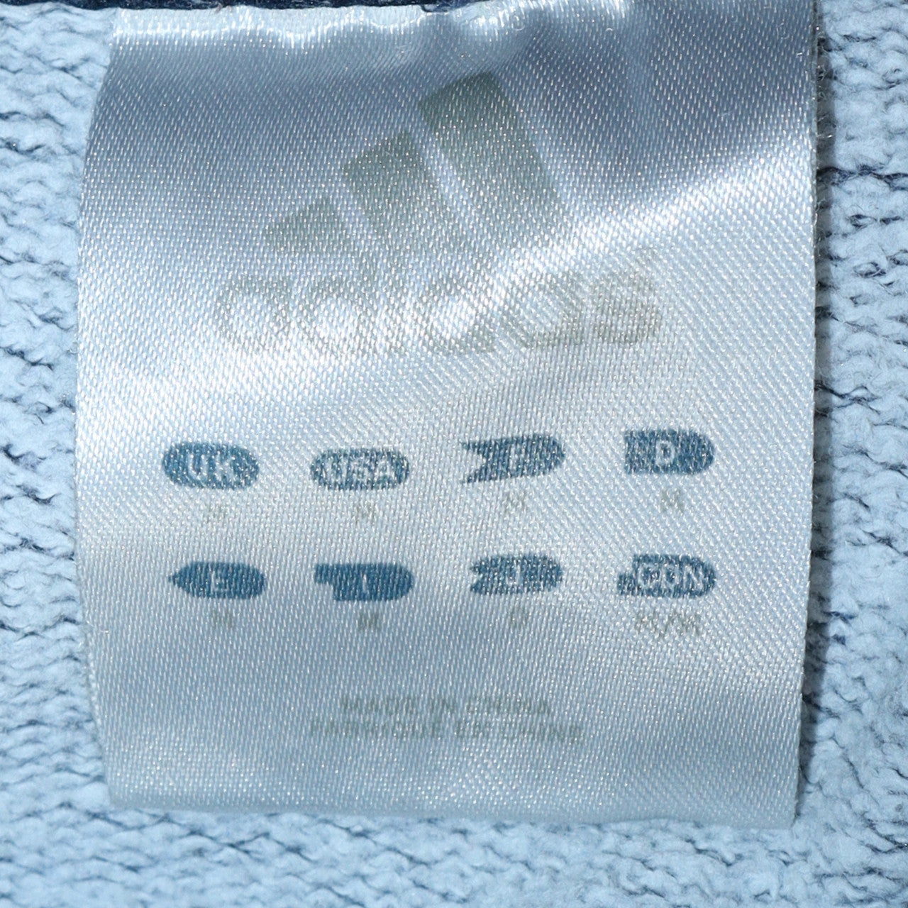 Mens UK Size M adidas Blue Pullover Sweatshirt