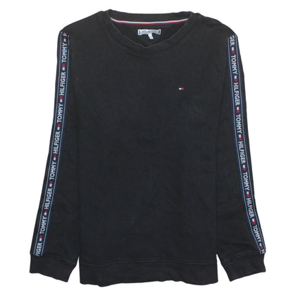Mens UK Size M Tommy Hilfiger Black Pullover Sweatshirt