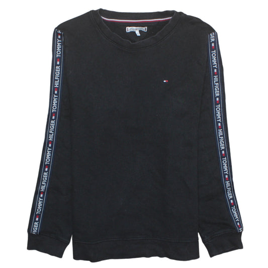 Mens UK Size M Tommy Hilfiger Black Pullover Sweatshirt