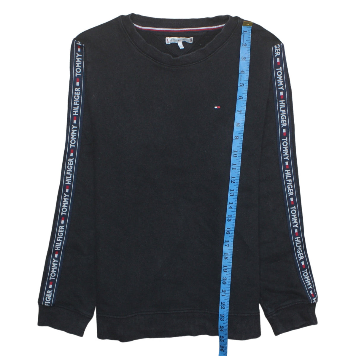 Mens UK Size M Tommy Hilfiger Black Pullover Sweatshirt