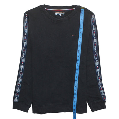 Mens UK Size M Tommy Hilfiger Black Pullover Sweatshirt
