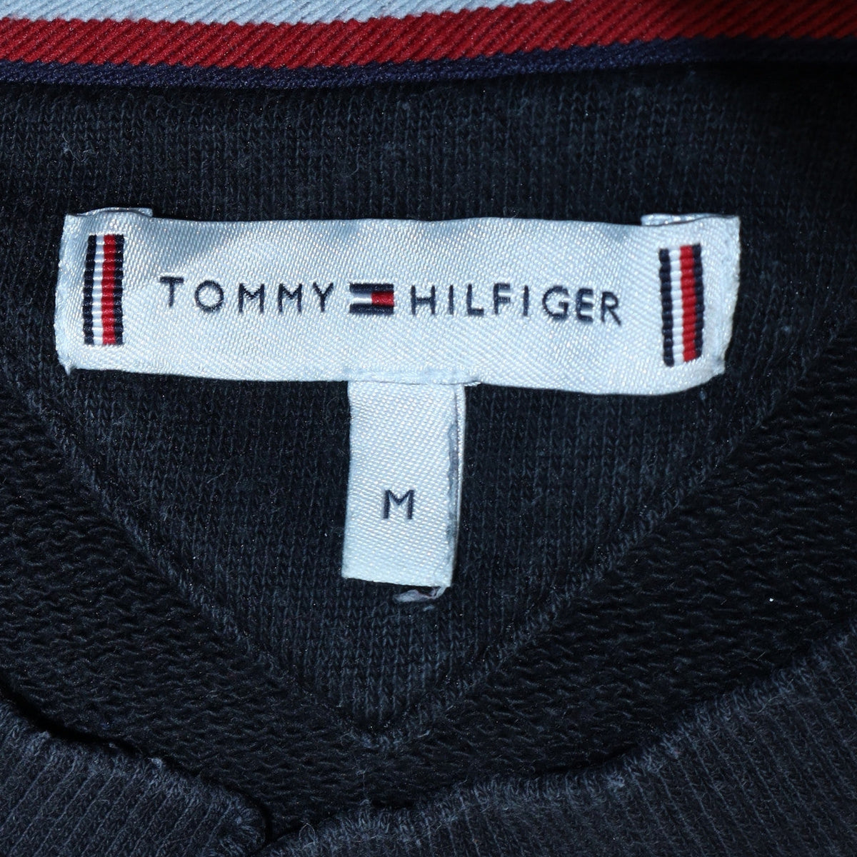 Mens UK Size M Tommy Hilfiger Black Pullover Sweatshirt