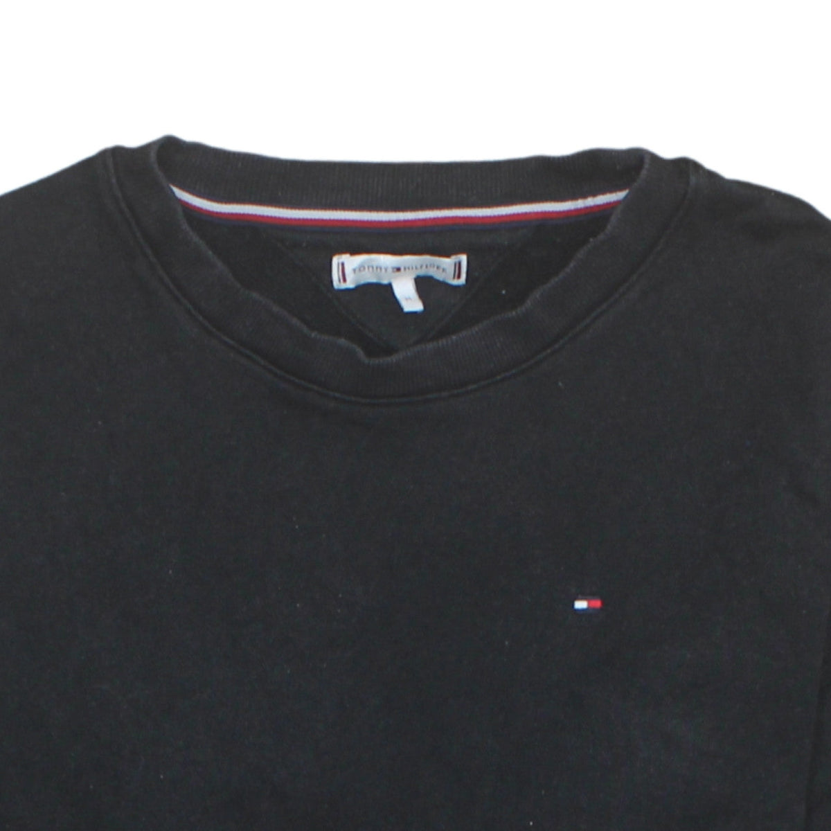 Mens UK Size M Tommy Hilfiger Black Pullover Sweatshirt