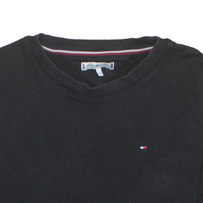 Mens UK Size M Tommy Hilfiger Black Pullover Sweatshirt