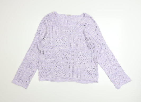 Womens UK Size 12 TU Purple Pullover Jumper