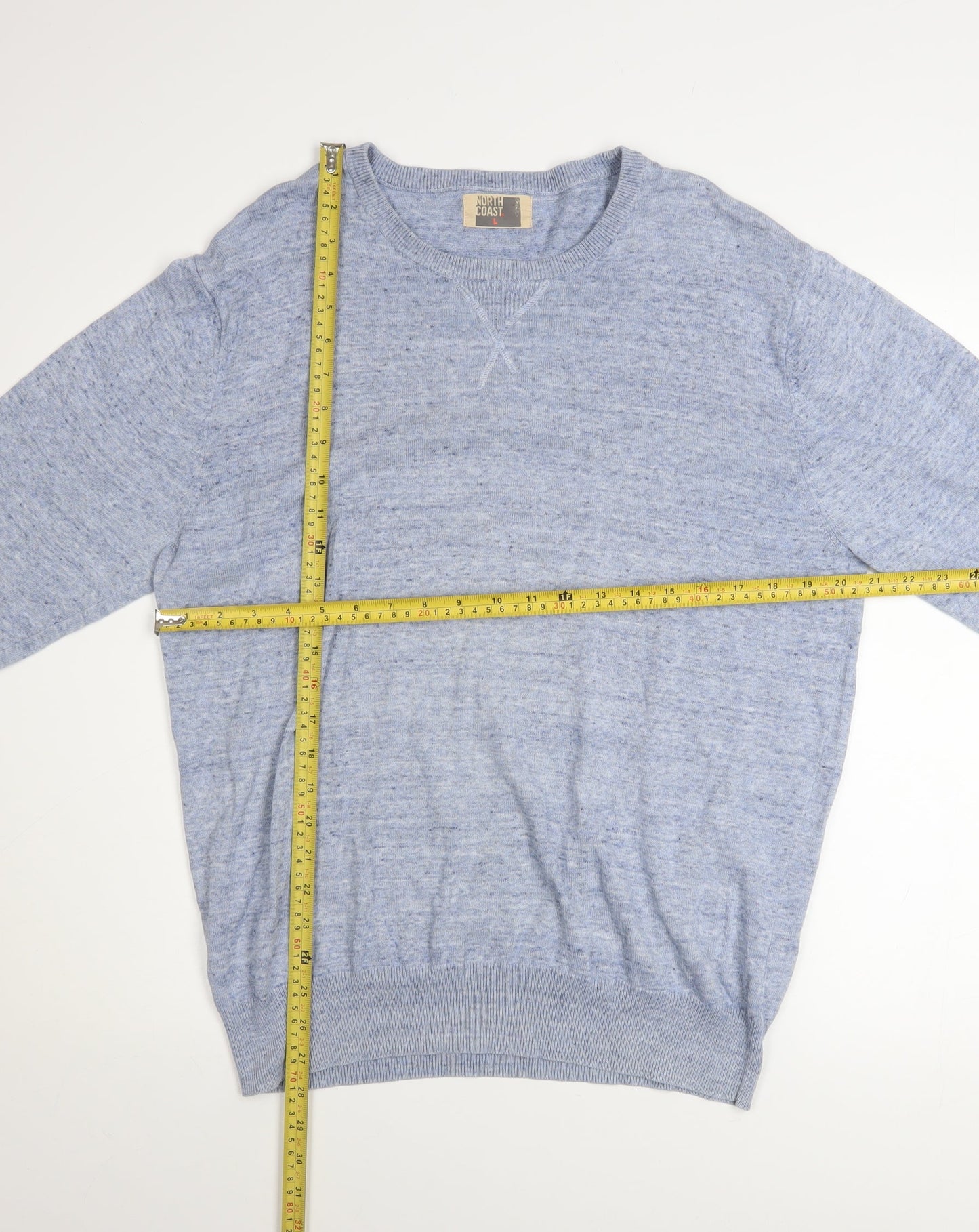 Mens UK Size L Marks and Spencer Blue Pullover Jumper