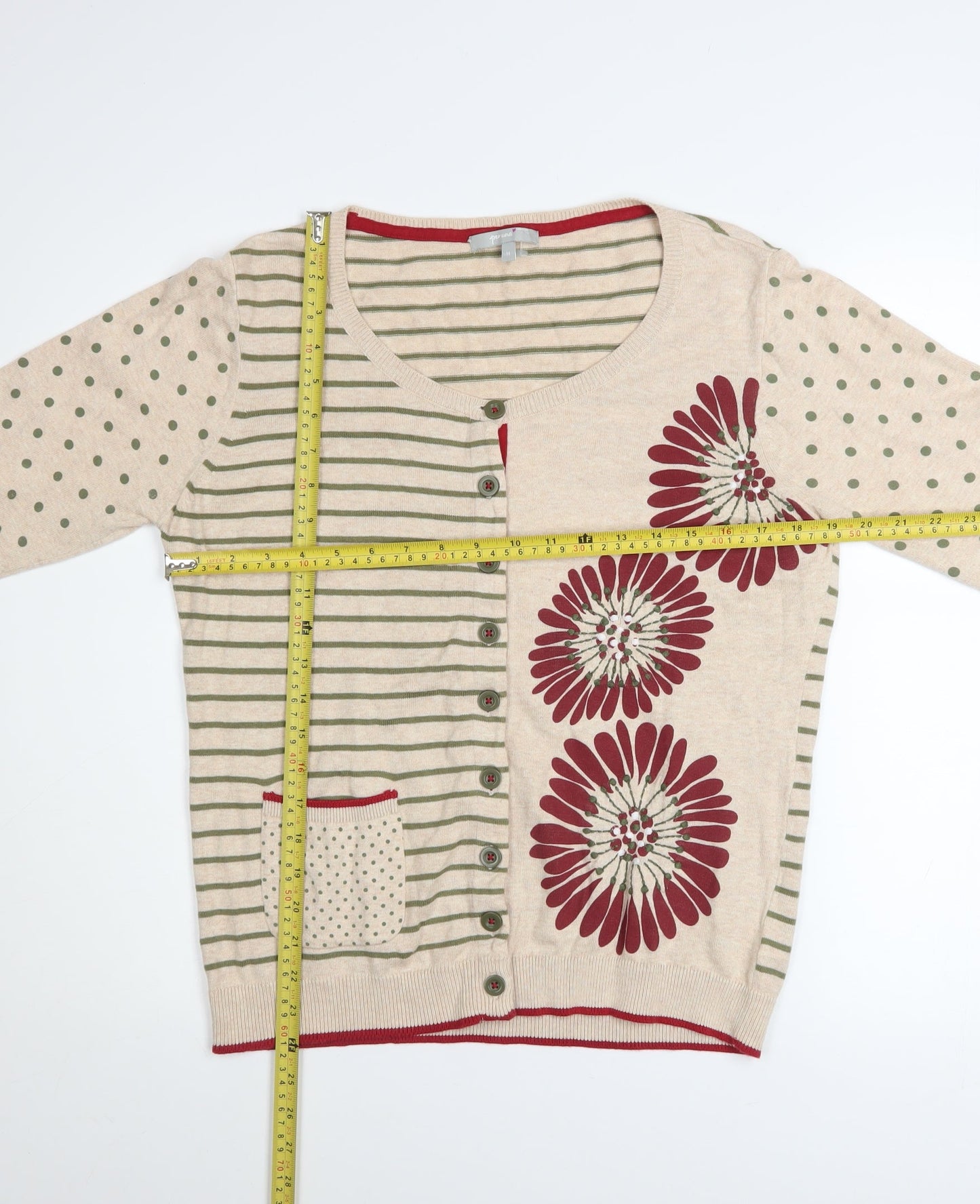 Marks and Spencer Per Una Women’s Beige Floral Cardigan Size 14