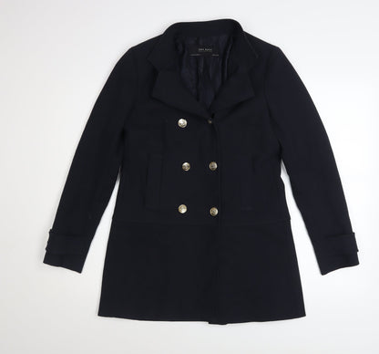 Womens UK Size XS Zara Black Pea Coat