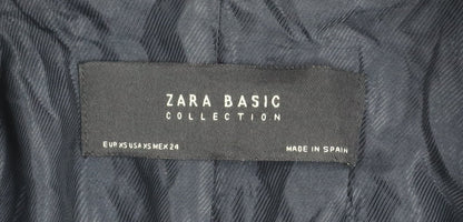 Womens UK Size XS Zara Black Pea Coat
