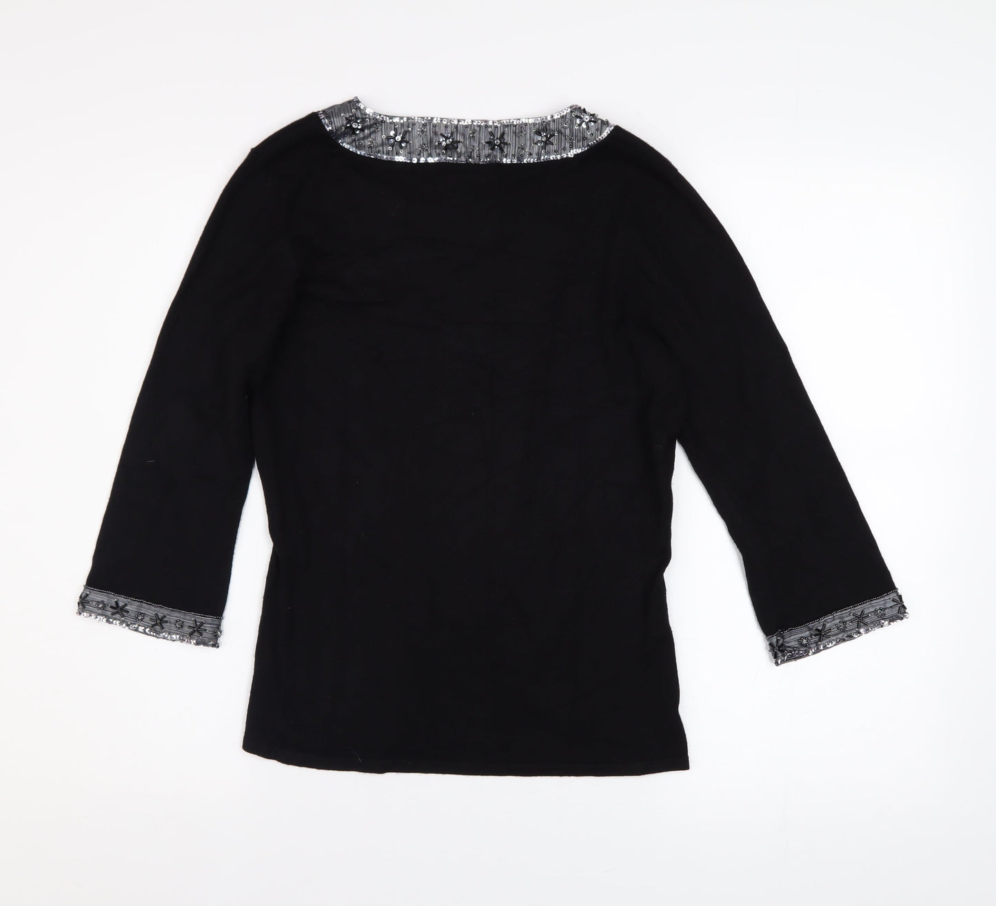 Womens UK Size 10 Wallis Black Pullover Jumper