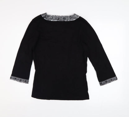 Womens UK Size 10 Wallis Black Pullover Jumper