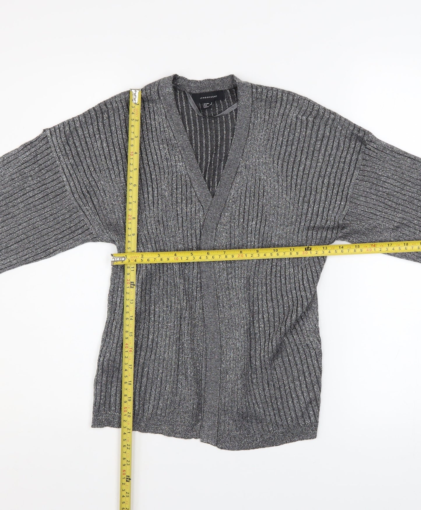 Womens UK Size 6 Atmosphere Grey Cardigan Jumper
