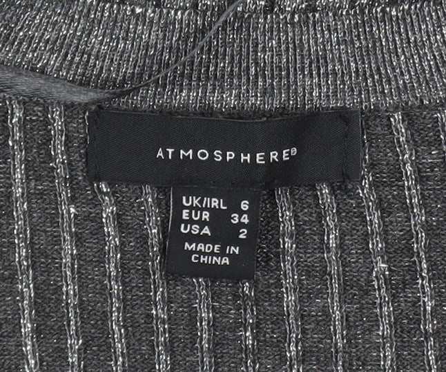 Womens UK Size 6 Atmosphere Grey Cardigan Jumper