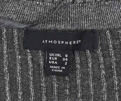 Womens UK Size 6 Atmosphere Grey Cardigan Jumper