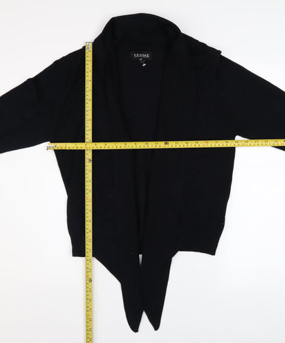 Womens UK Size L Femme Black Cardigan Jumper