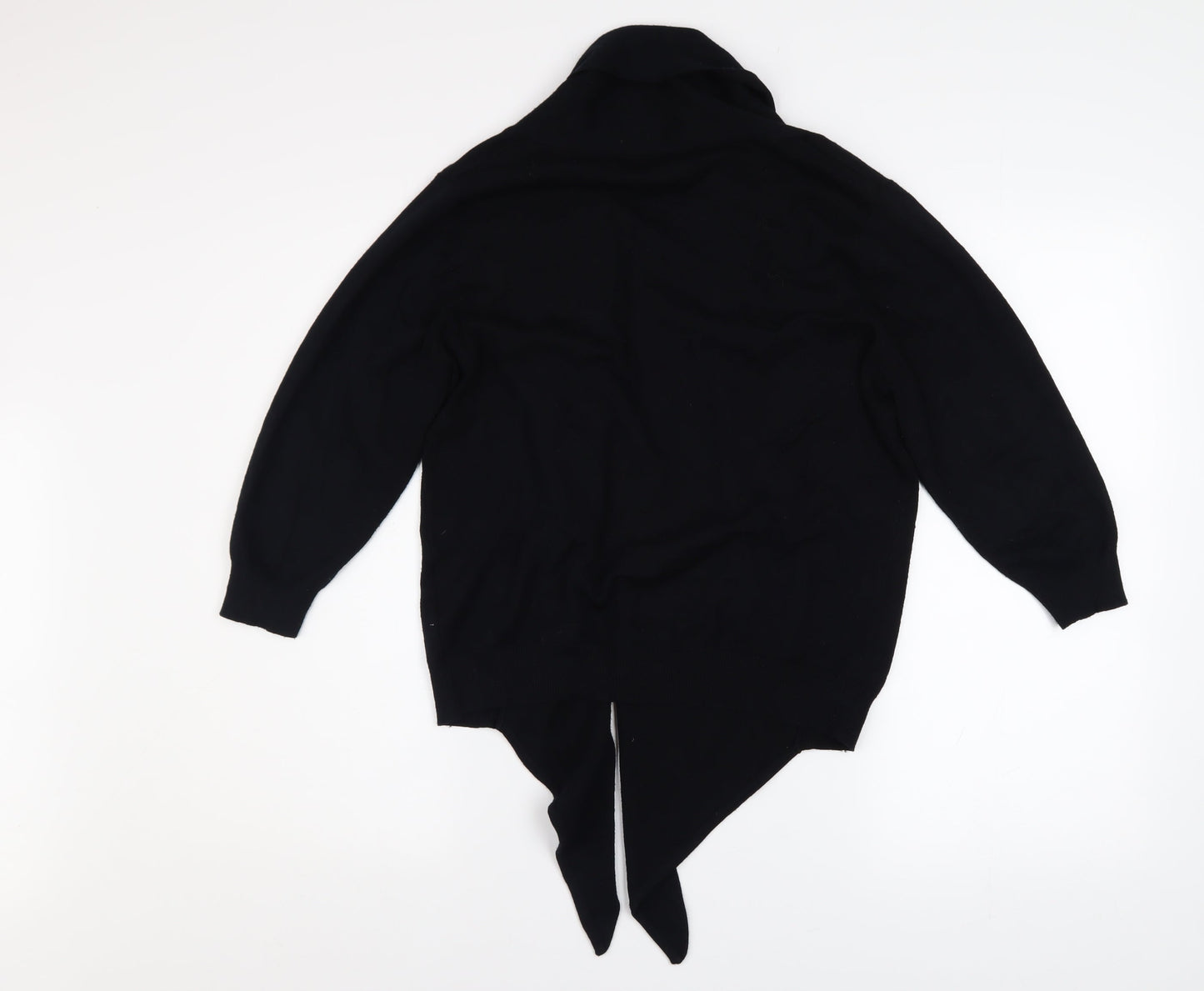Womens UK Size L Femme Black Cardigan Jumper