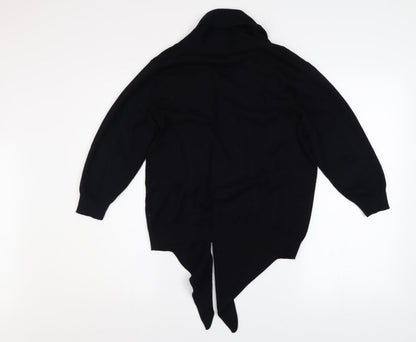 Womens UK Size L Femme Black Cardigan Jumper