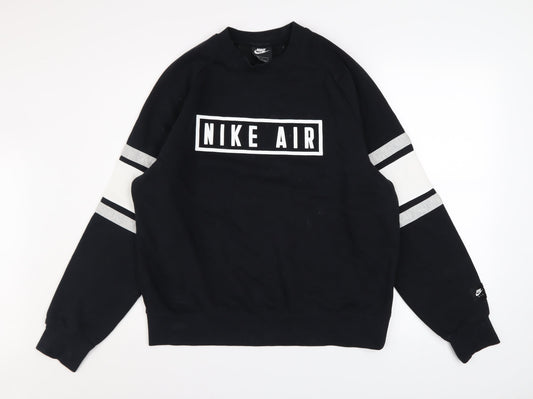 Mens UK Size M Nike Black Pullover Sweatshirt