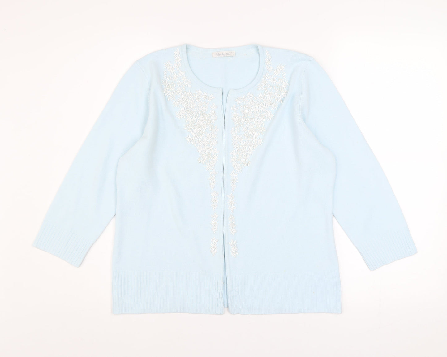 Womens UK Size 14 Berkertex Blue Cardigan Jumper