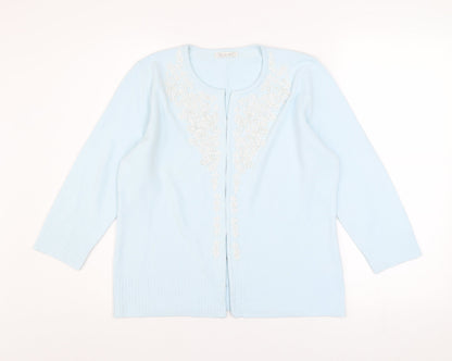 Womens UK Size 14 Berkertex Blue Cardigan Jumper