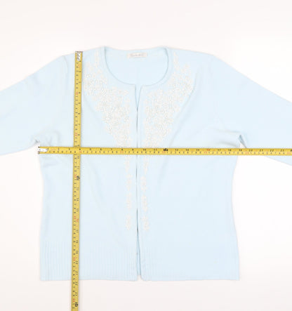 Womens UK Size 14 Berkertex Blue Cardigan Jumper