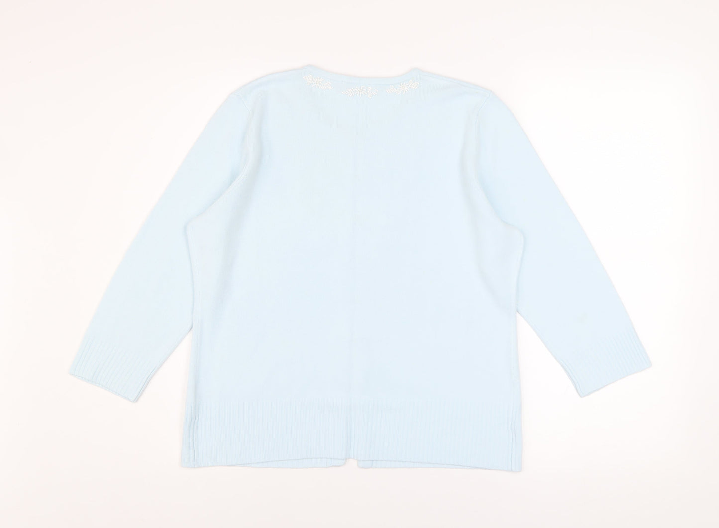 Womens UK Size 14 Berkertex Blue Cardigan Jumper