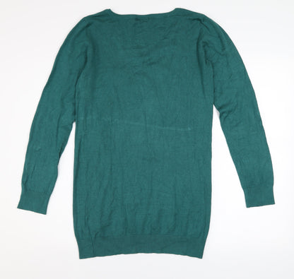 bpc bonprix collection Women Green 10-12 Sequin Star Long Sleeve Sweater Dress