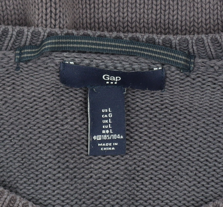 Mens UK Size L Gap Grey Pullover Jumper