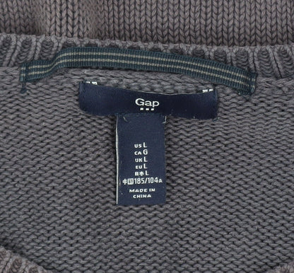 Mens UK Size L Gap Grey Pullover Jumper