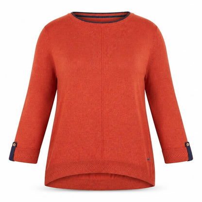 Womens UK Size 14 Mantaray Orange Pullover Jumper