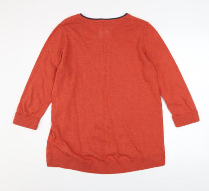Womens UK Size 14 Mantaray Orange Pullover Jumper