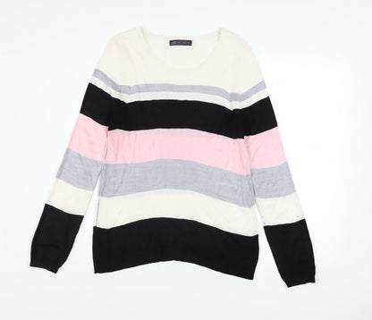 Marks and Spencer Women’s Multicoloured Striped Jumper Size 10