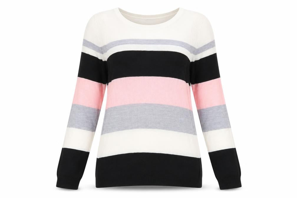 Marks and Spencer Women’s Multicoloured Striped Jumper Size 10