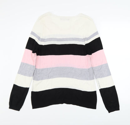 Marks and Spencer Women’s Multicoloured Striped Jumper Size 10