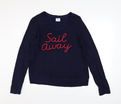 Womens UK Size 10 Sundry Blue Pullover Sweatshirt