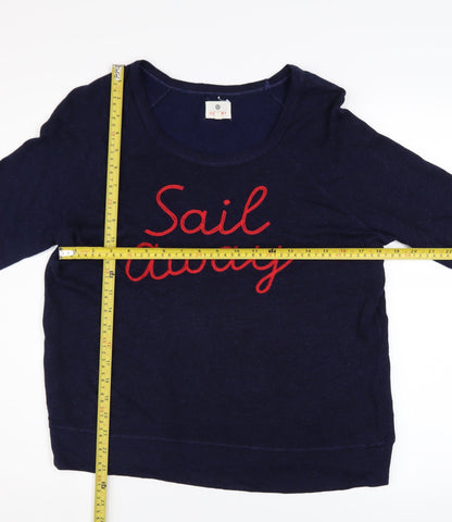 Womens UK Size 10 Sundry Blue Pullover Sweatshirt
