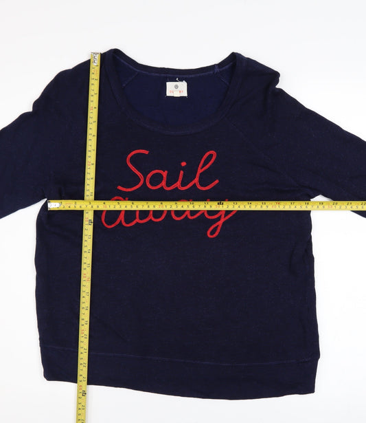 Womens UK Size 10 Sundry Blue Pullover Sweatshirt