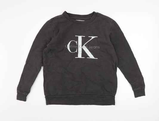 Mens UK Size XS Calvin Klein Jeans Black Pullover Sweatshirt