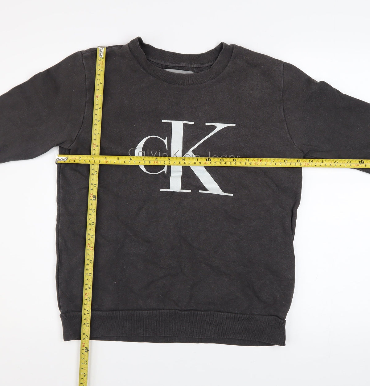 Mens UK Size XS Calvin Klein Jeans Black Pullover Sweatshirt